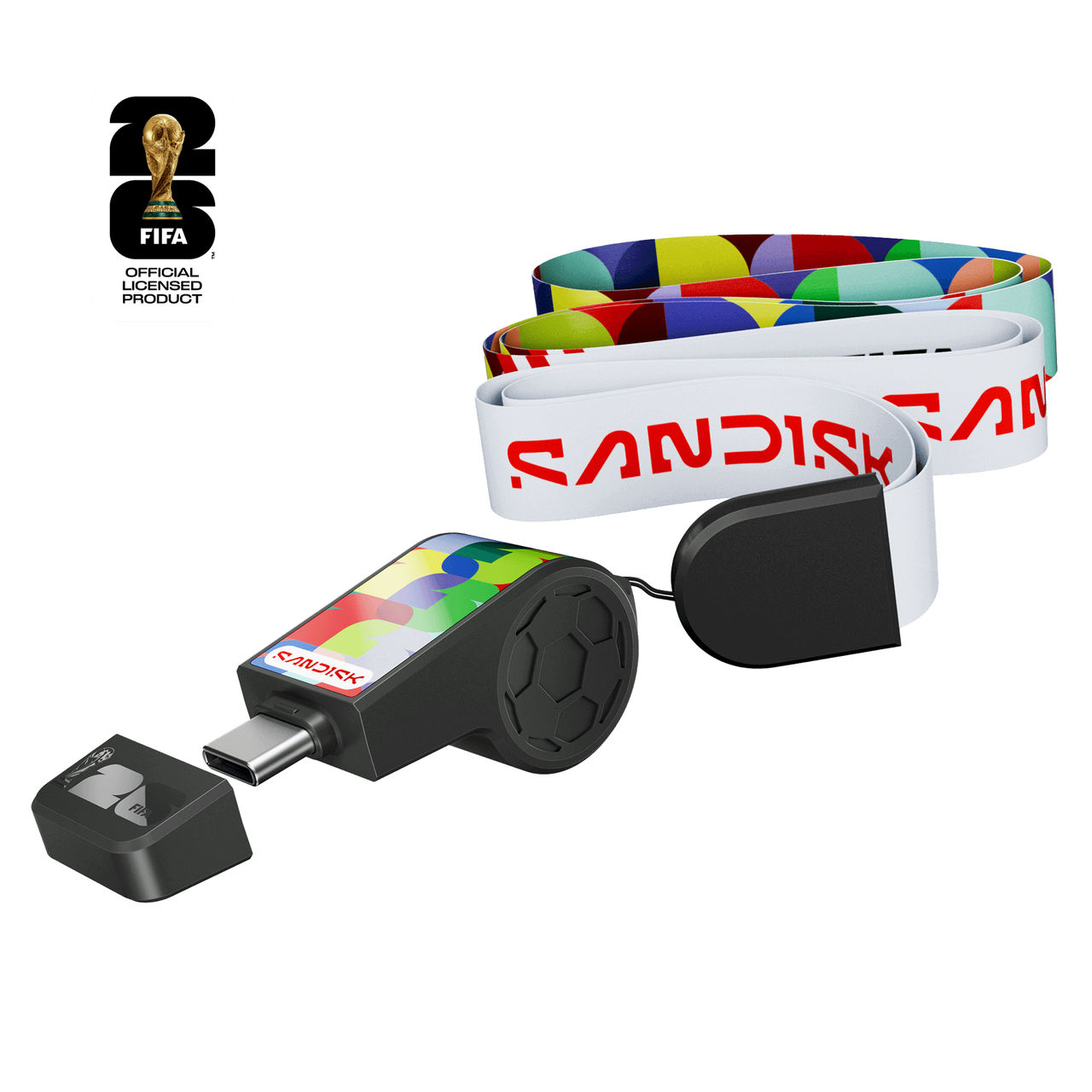 SANDISK USB-C Flash Drive: FIFA World Cup 2026 Global Edition - 64GB Black - Image1