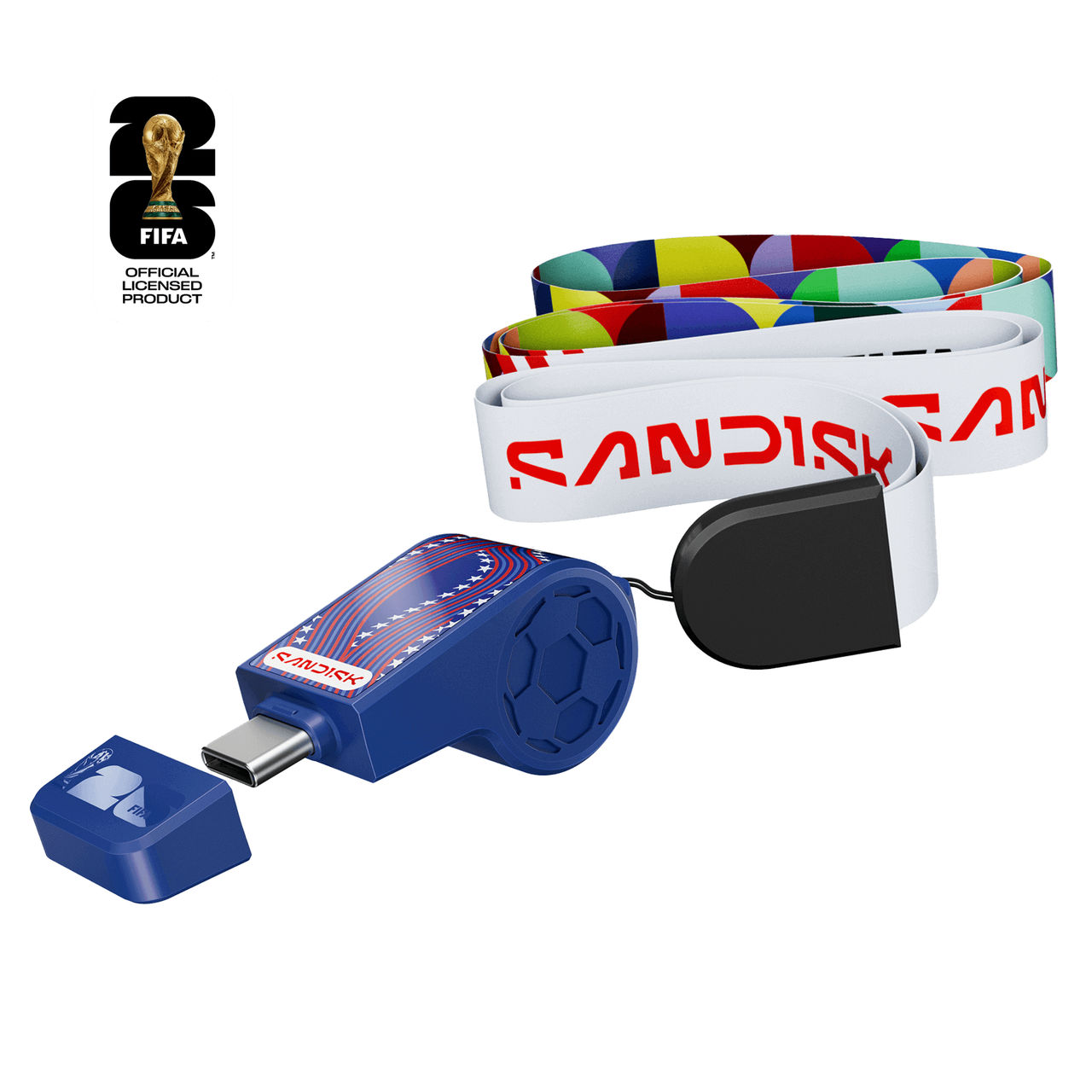 SANDISK USB-C Flash Drive: FIFA World Cup 2026 USA Edition - 128GB Blue - Image4