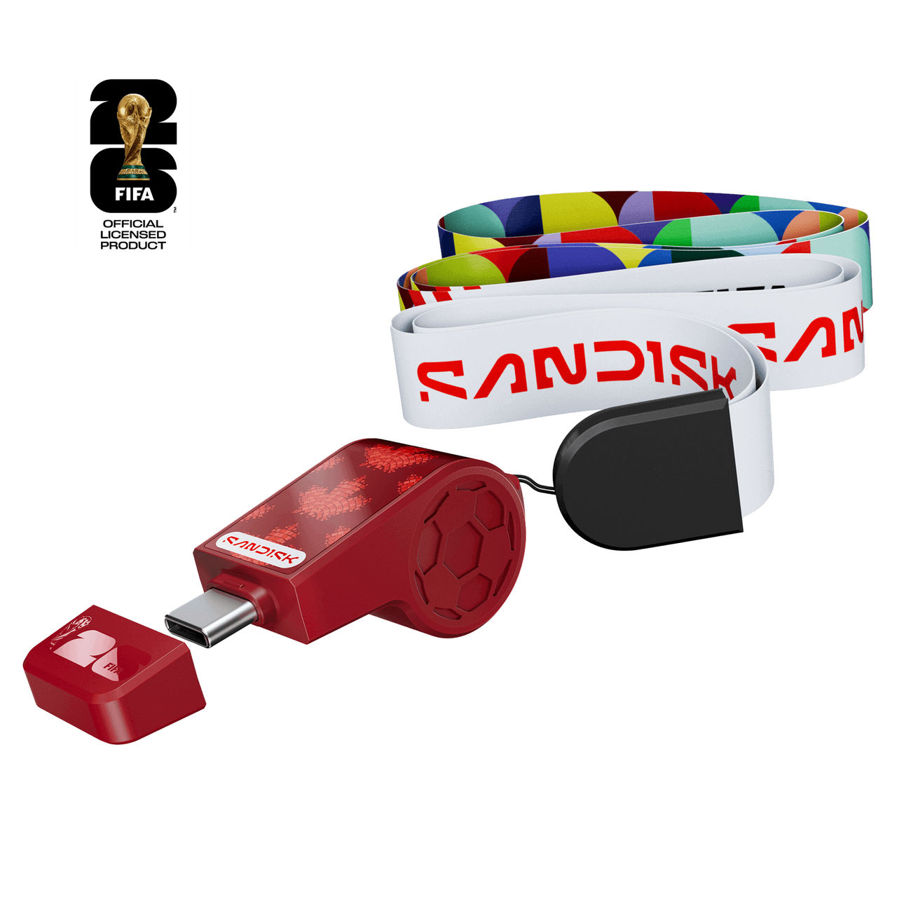 SANDISK USB-C Flash Drive: FIFA World Cup 2026 Canada Edition - 128GB Red - Image7