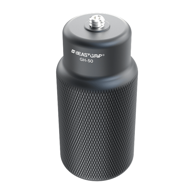 Image with orange background showing the Beastgrip Device Handle GH-50