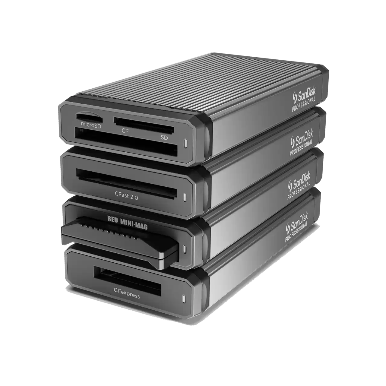 Sandisk Professional Reader CFast USB 3.2 Card Reader Stacked Drives- Zoom Image