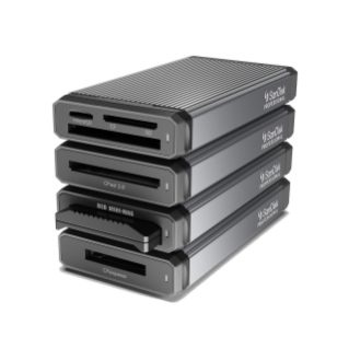 Sandisk Professional Reader Red Mini Mag USB 3.2 Card Reader Stacked Drives