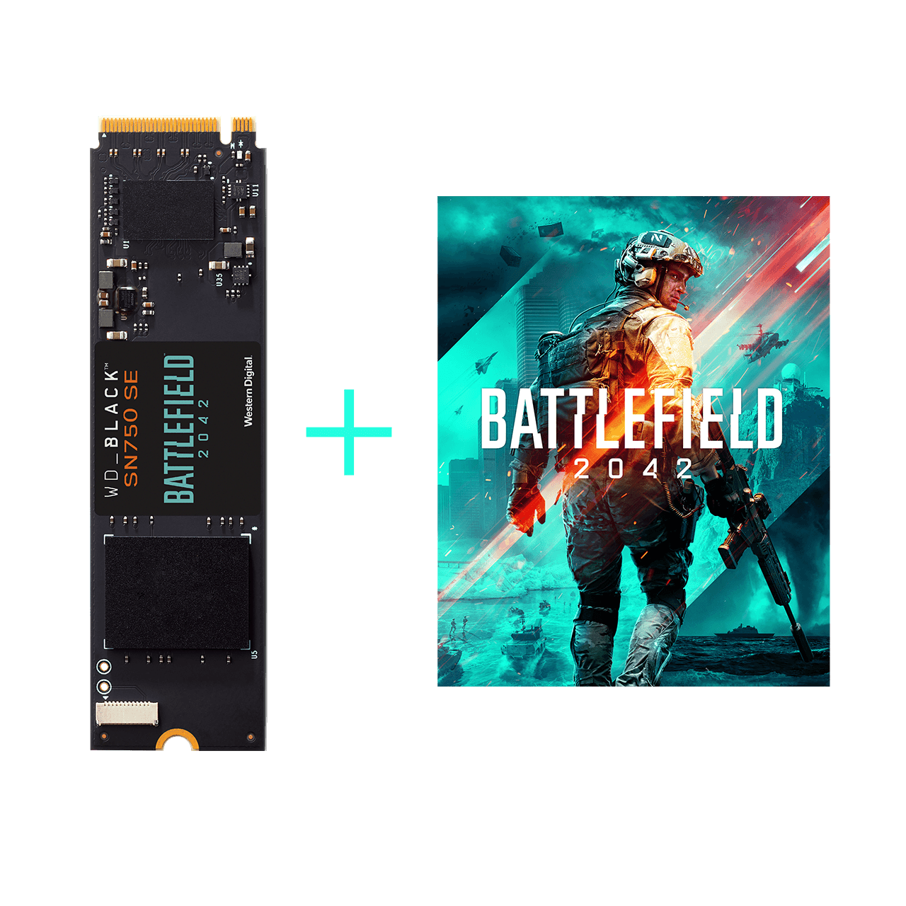 500GB WD_BLACK SN750 SE NVMe™ SSD Battlefield™ 2042 PC Game 500GB WD_BLACK SN750 SE NVMe™ SSD Battlefield™ 2042 PC Game