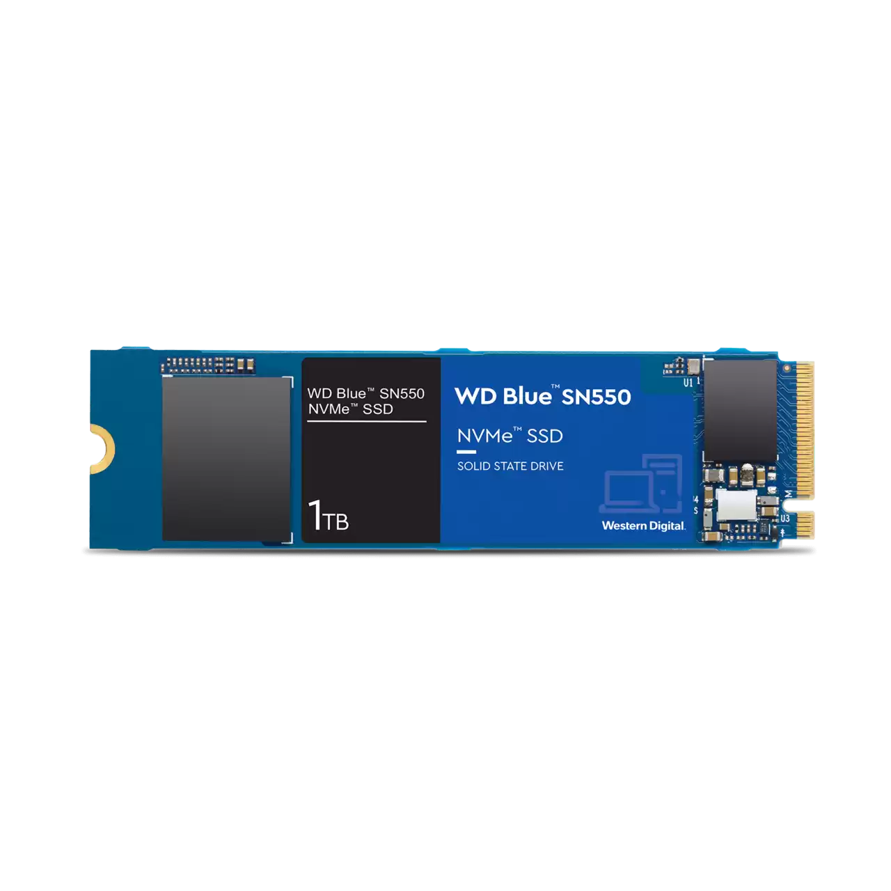 WD Blue SN550 NVME SSD Front 1TB- Zoom Image
