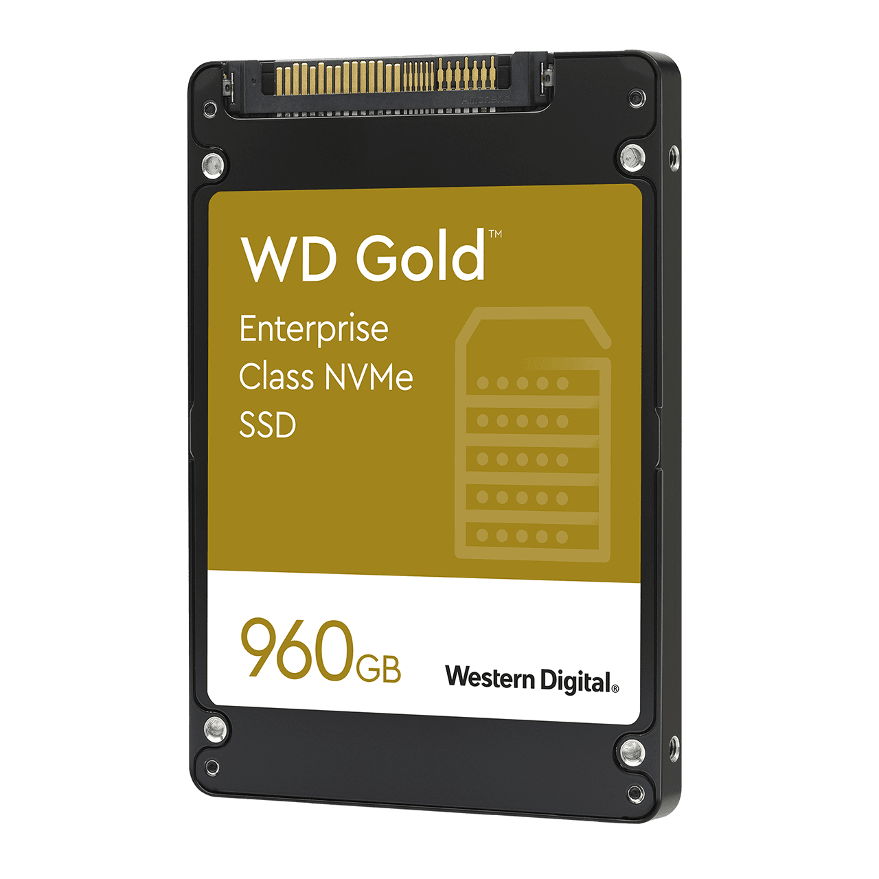 WD Gold NVME SSD 960GB Angle