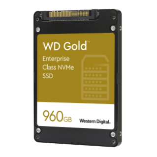 WD Gold NVME SSD 960GB Angle