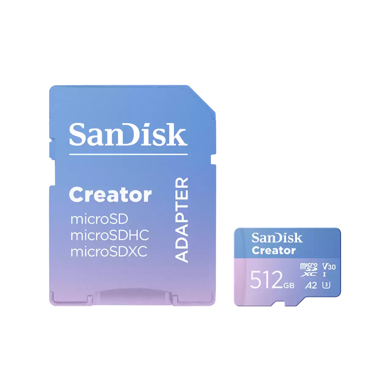 SanDisk Creator microSD Card 512GB with Adapter- Zoom Image