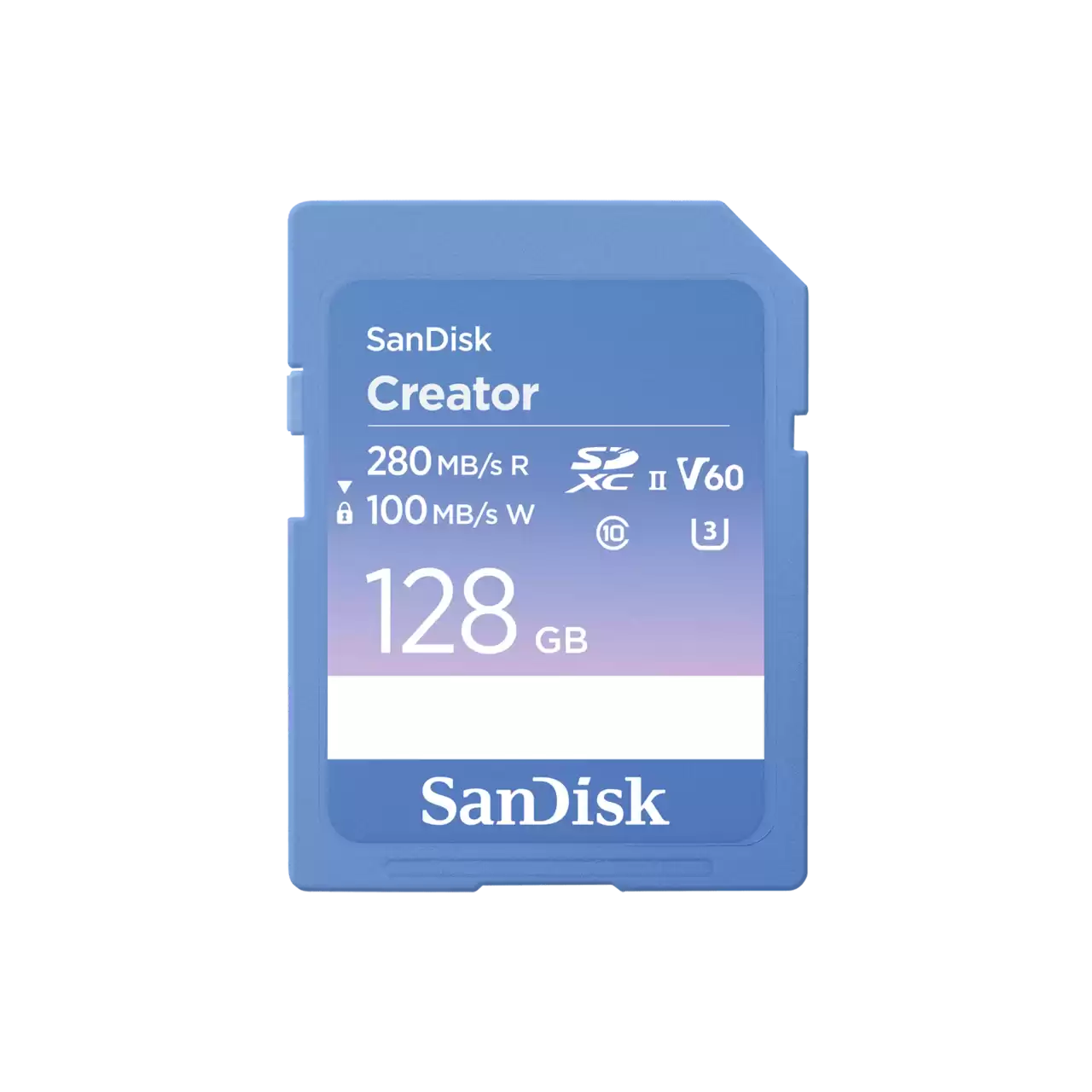 SanDisk Creator SD UHS-II Card 128GB Front- Zoom Image