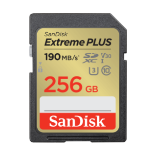 256 GB サンディスク エクストリーム プラス® SD UHS-I メモリー