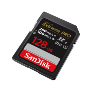 SanDisk Extreme PRO SD UHS-II V60 128GB Right
