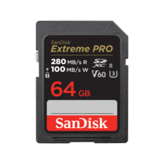 SanDisk Extreme PRO SD UHS-II V60 64GB Front