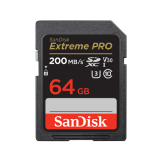 Extreme PRO UHS-I SD 200MB/s 64GB Front