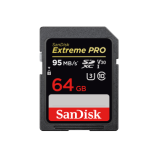 Extreme PRO UHS-I SD 64GB 95mbs front image