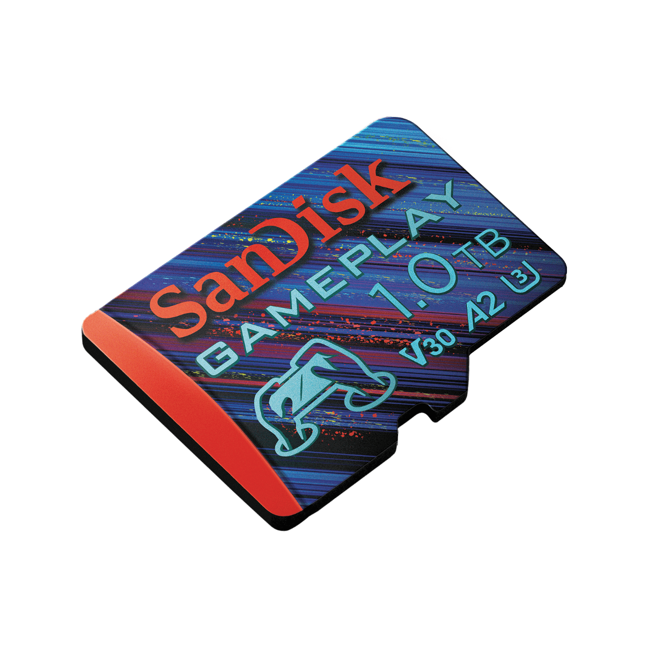 SanDisk GamePlay microSD Card 1TB Angled