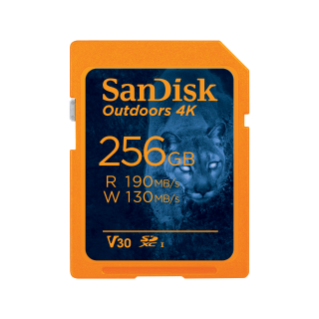SanDisk Outdoors 4K UHS-I Card 256GB Front