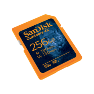 SanDisk Outdoors 4K UHS-I Card 256GB Right