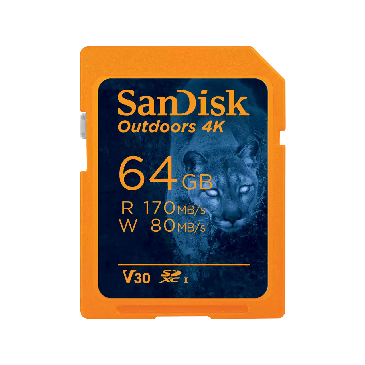 SanDisk Outdoors 4K UHS-I Card 64GB Front- Zoom Image