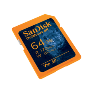 SanDisk Outdoors 4K UHS-I Card 64GB Right