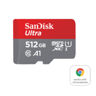 Ultra UHS I Chromebook microSD 512gb Front