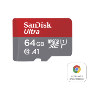 Ultra UHS I Chromebook microSD 64gb Front