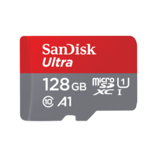 SanDisk ultra UHS-I microSD memory card with SD adapter 128GB