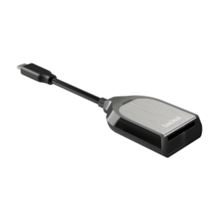 Extreme PRO UHS-II USB 3.0 SD card reader writer top left angled image