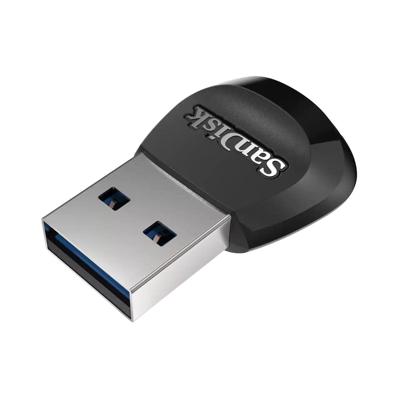 Mobilemate UHS-I USB 3.0 SD microSD reader writer down left angled image- Zoom Image