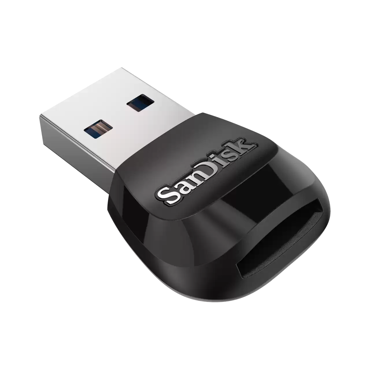 Mobilemate UHS-I USB 3.0 SD microSD reader writer top left angled image- Zoom Image