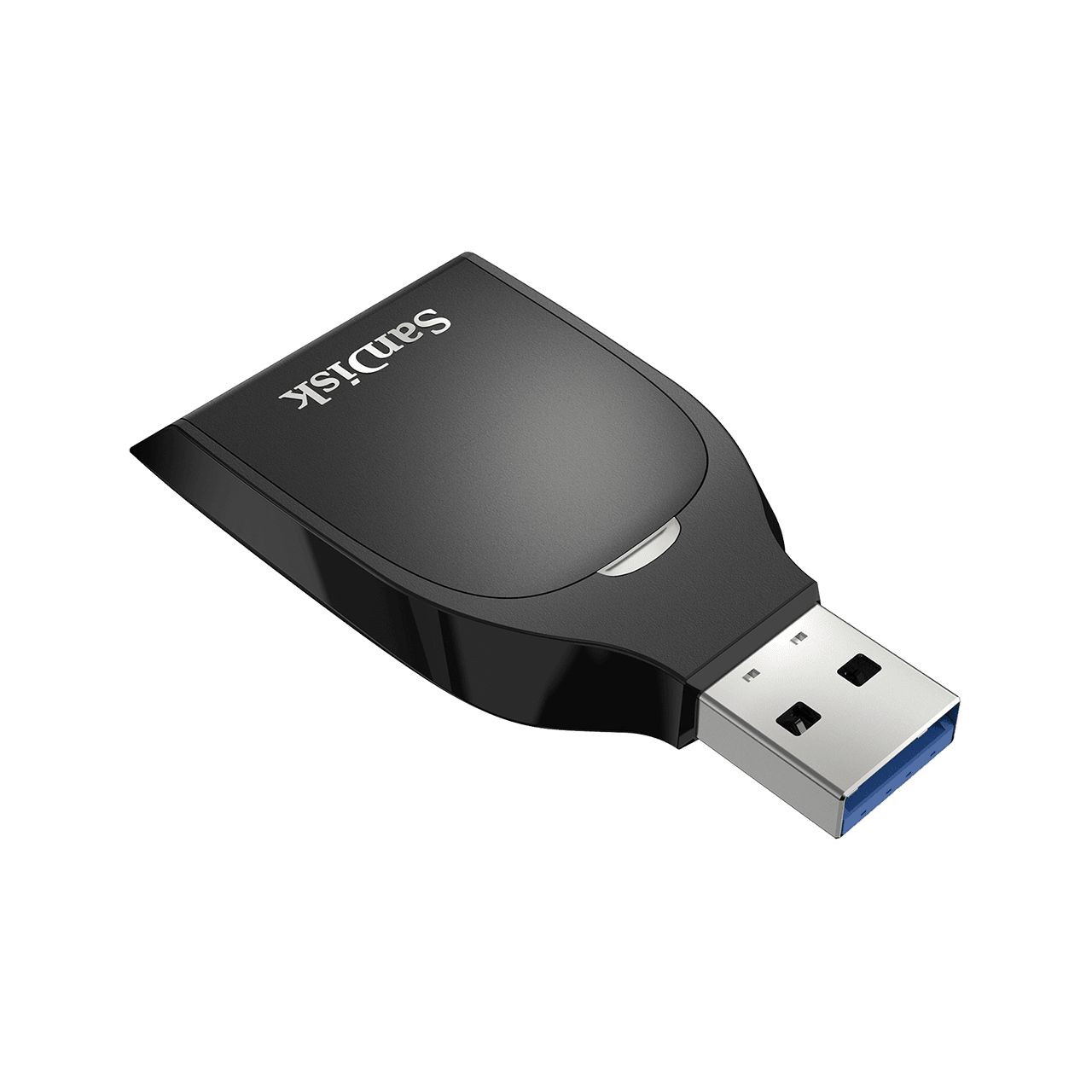 UHS-I USB 3.0 SD card reader down right angled image
