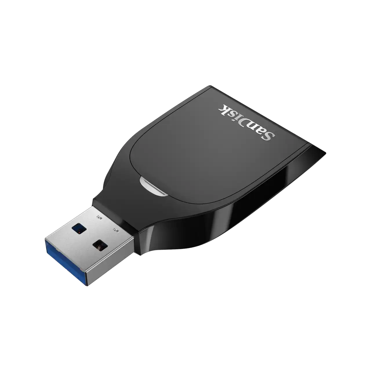 UHS-I USB 3.0 SD card reader left angled image- Zoom Image