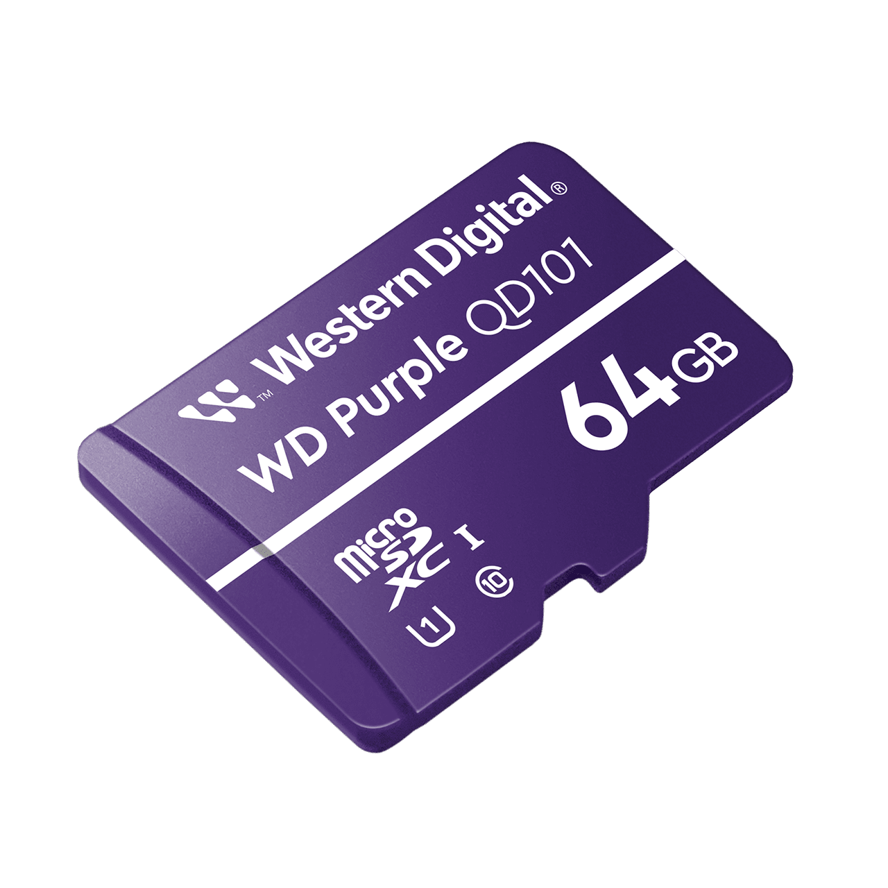 WD Purple Microsd 2020 Angled 64GB