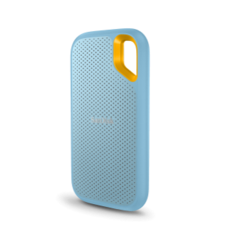 SanDisk Extreme Portable SSD USB 3.2 Storage Device Left (Sky Blue)