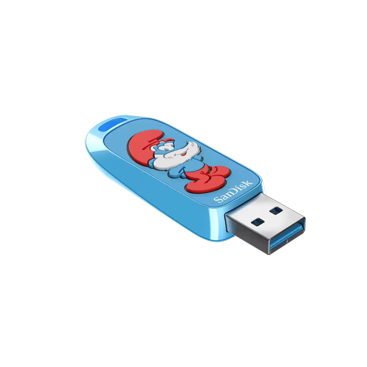 SanDisk Smurfs USB Flash Drive 128GB Angle- Zoom Image