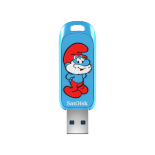 SanDisk Smurfs USB Flash Drive 128GB Front