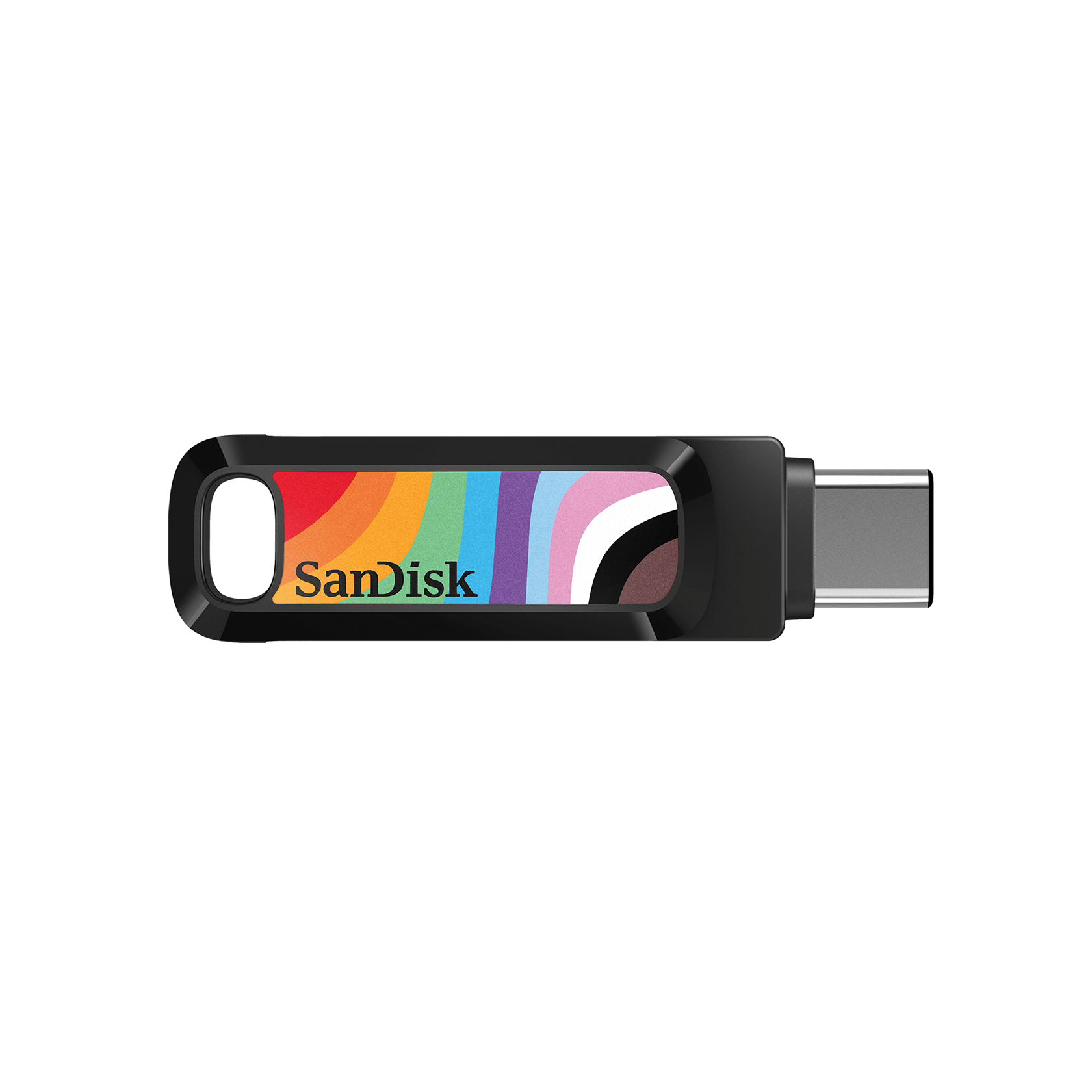 SanDisk 128GB Ultra Dual Drive Go USB Type C Flash Drive Rainbow Pride SDDDC3 128G GRNBW