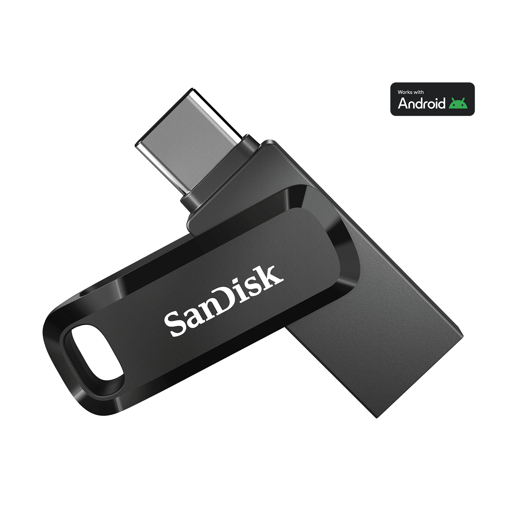 SanDisk 256GB Ultra Dual Portable Hard Drive Go USB Type-C, Black - SDDDC3-256G-G46
