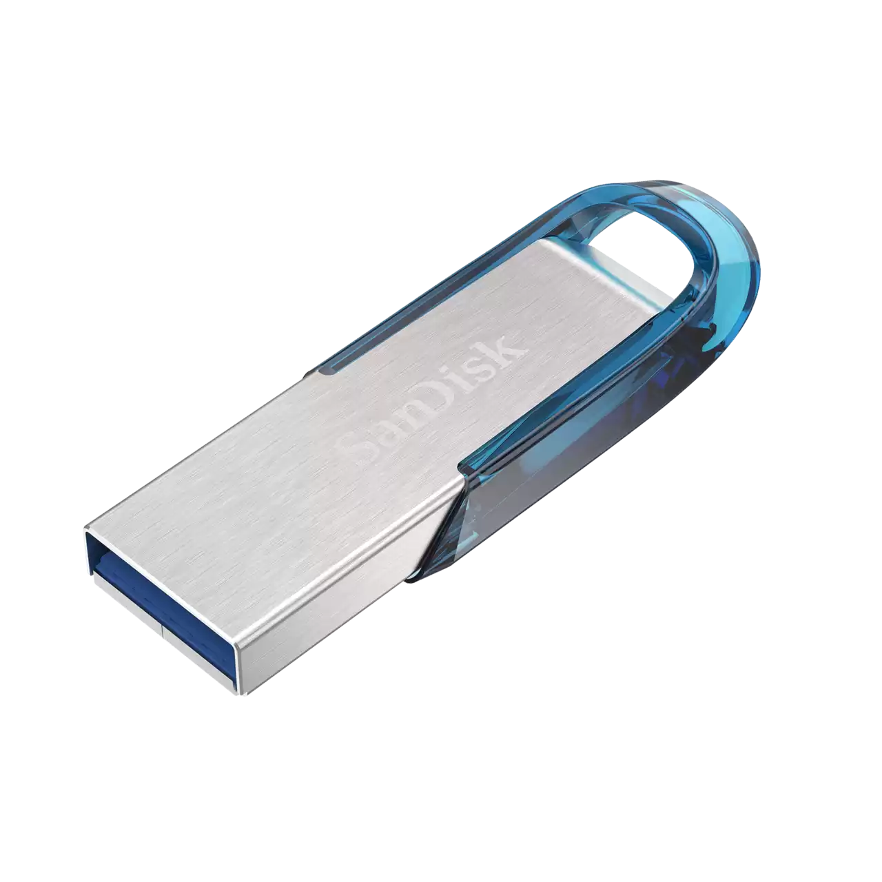 Ultra Flair USB 3.0 Tropical Blue Left Angled- Zoom Image