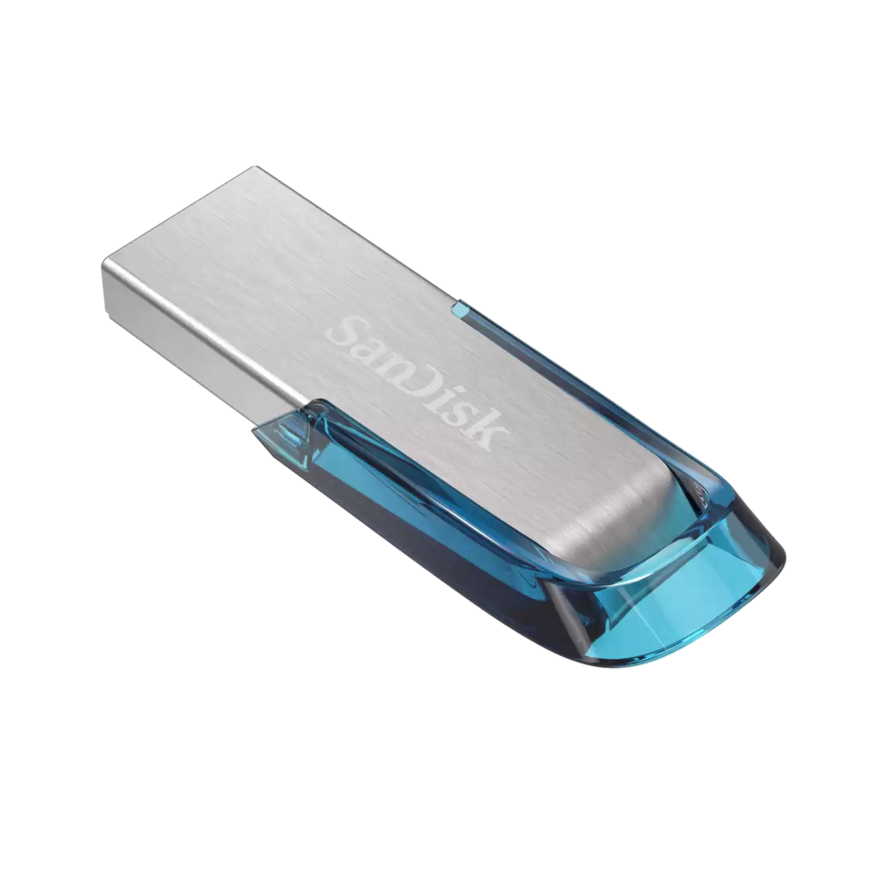 Ultra Flair USB 3.0 Tropical Blue Left Angled Up- Zoom Image