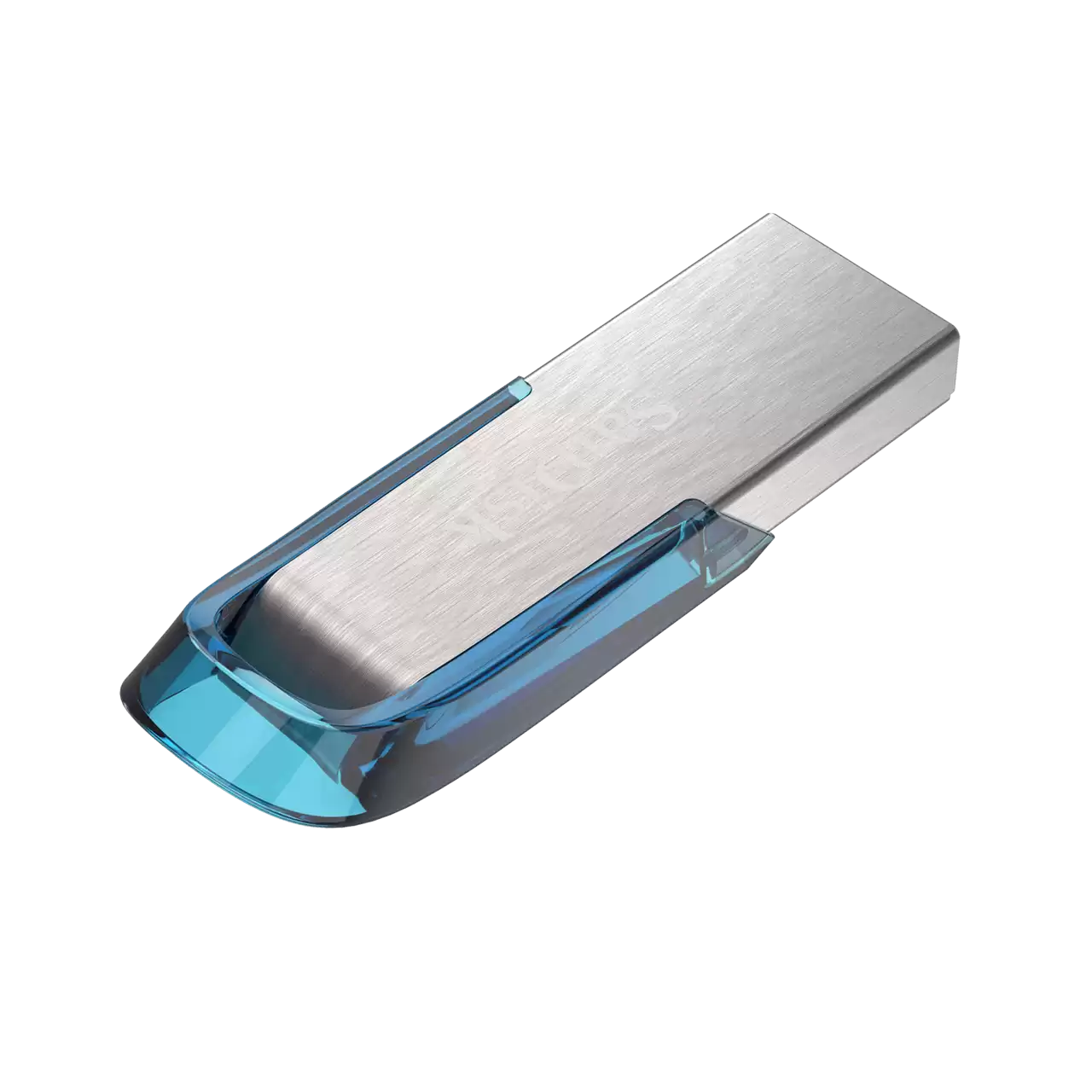 Ultra Flair USB 3.0 Tropical Blue Right Angled Up- Zoom Image